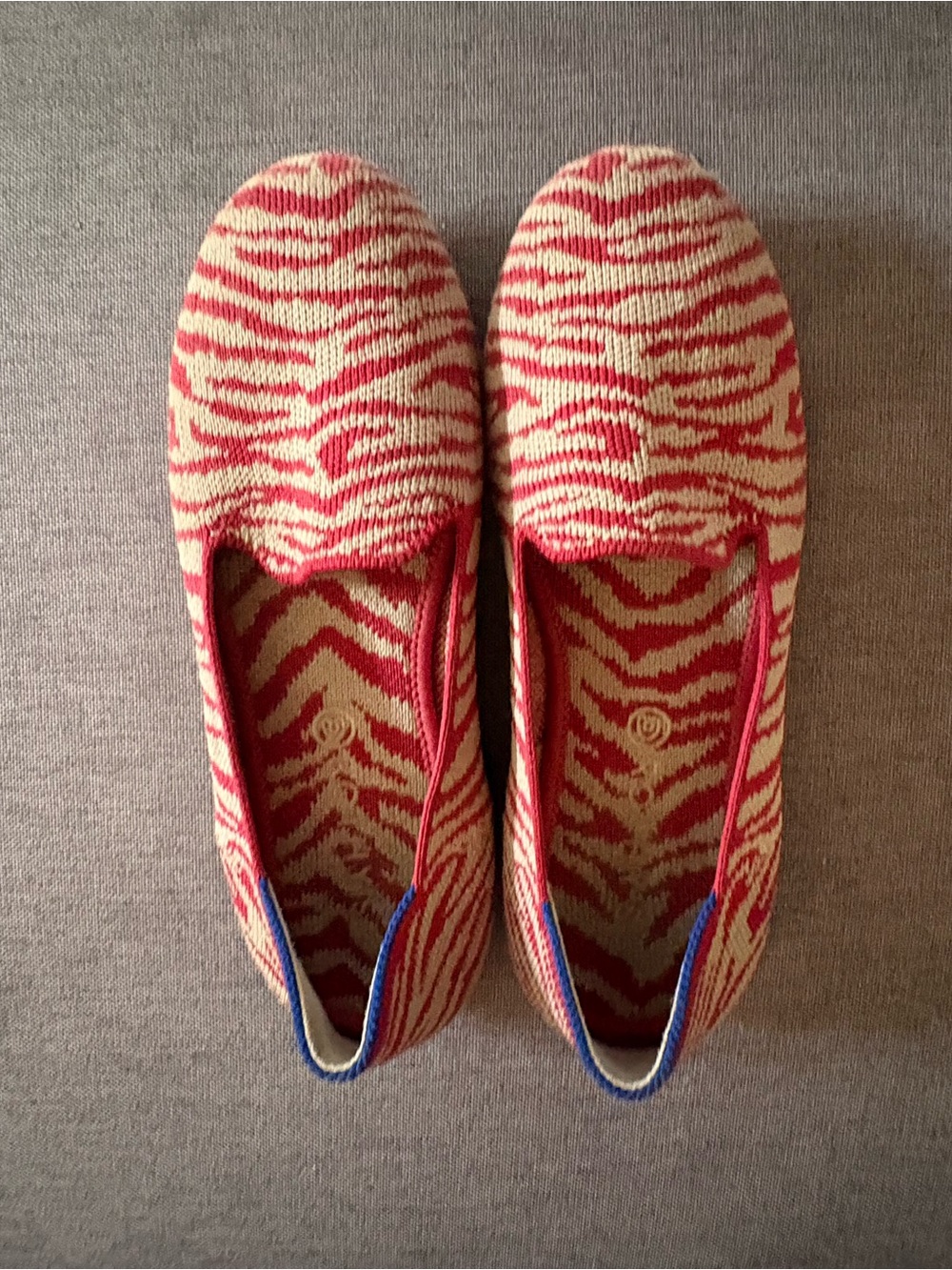 Kids Rothy’s Zebra Knit Slip-On Flats Size 2